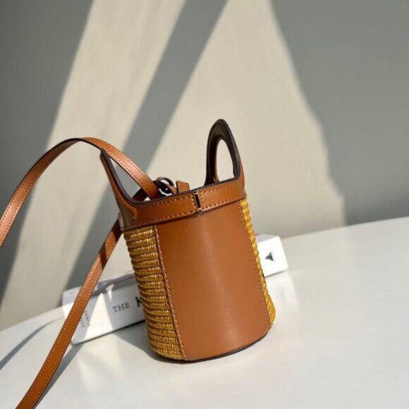 Marni Brown and Tan Woven Handbag - Picture 4 of 8